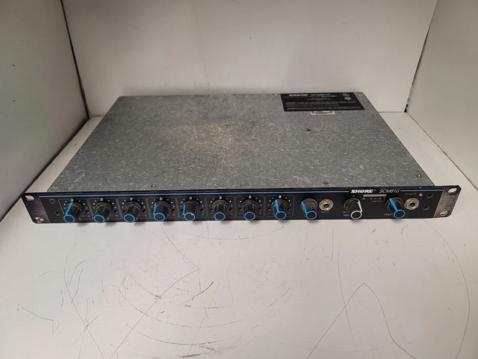 Shure SCM810 8-Channel 1U Microphone Mixer w/ RKC-800 XLR Connector Kit Bridge - Image 3 of 4