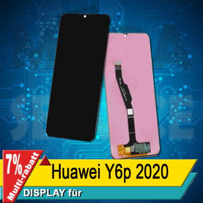Display Für Huawei Y6P 2020 MED-LX9 Komplettes Bildschirm Lcd Touch Schwarz