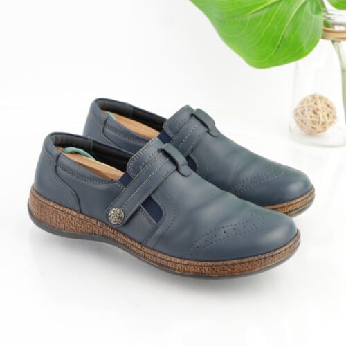 Spring Step Women's Smolqua Loafer Size 39 8 Casual Slip On Shoe Blue Leather - Picture 2 of 12