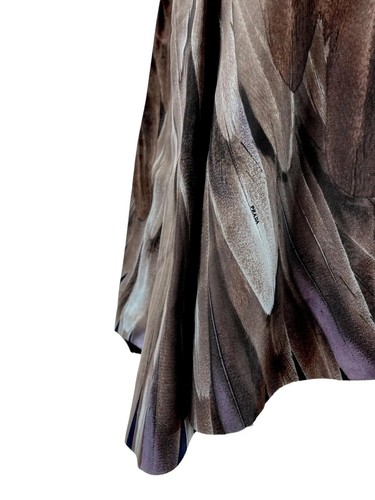 Vintage Runway 2005 Prada Federdruck Seide Taft Kleid italienisch 42 - US 6 - Bild 7 von 10