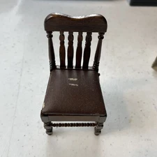 Vintage Concord Miniatures Dollhouse Wooden Chair Dollhouse Furniture - GC