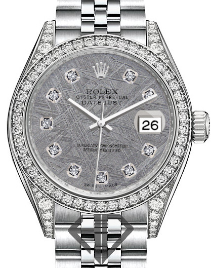 Women's Rolex Datejust SS Jubilee Meteorite