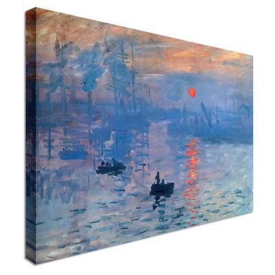 Modernes Claude Monet Sonnenaufgang Leinwand Wandbild Bild Druck