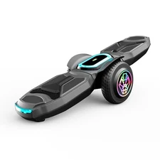 Swagtron Zipboard Electric LED Hoverboard Skateboard Bluetooth Speaker, Black