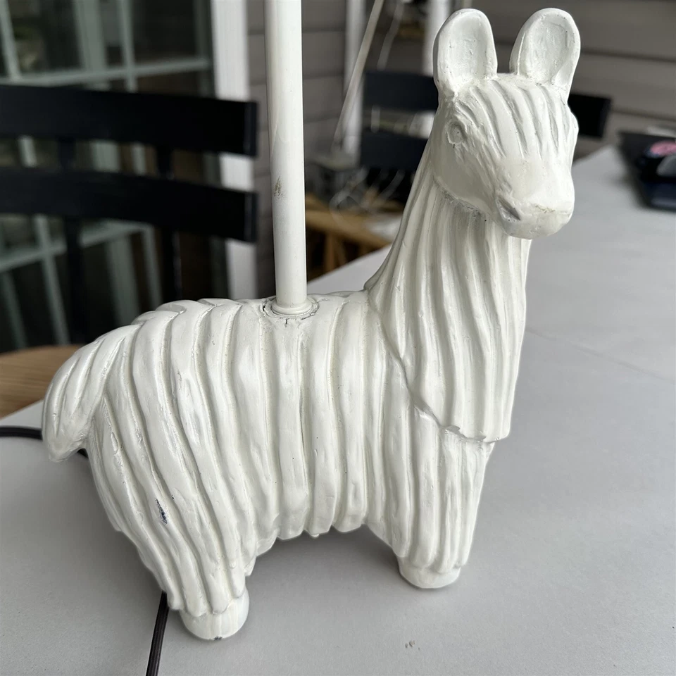 LÁMPARA DE MESA LAMA Lámpara de Acento BLANCA FIGURAL Guardería de Pie Granja Boho Foto 2 de 4