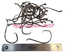25ct Size #10/0 Circle Hooks Black Nickel High Carbon Sport Octopus 2X STRONG