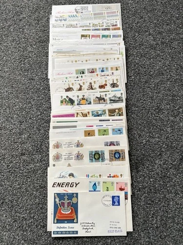 Job Lot of 48 UK GB First Day Covers & Covers FDC's 1971 - 1980 Lot #O10