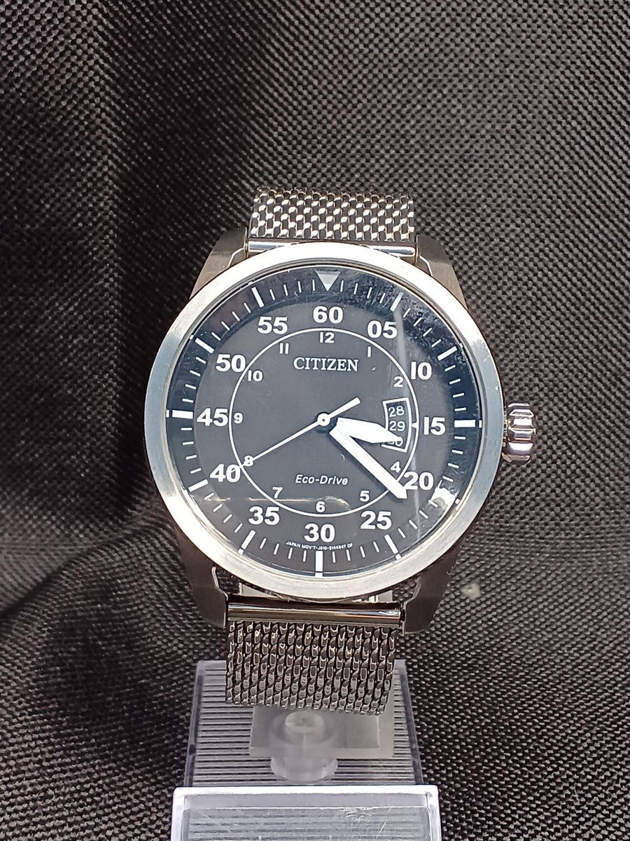 Citizen Eco Drive Aviator J810-s090822 Stainless Steel Leather for