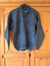 Blue Willi's Herren Pullover Strick Denim Dunkel Blau Gr. M Top
