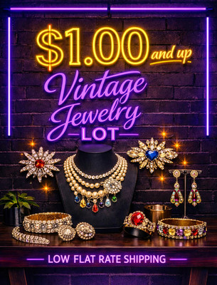 VINTAGE $1 AND UP BUILD YOUR OWN LOT MCM ESTATE JEWELRY 10% OFF 2 0R MORE