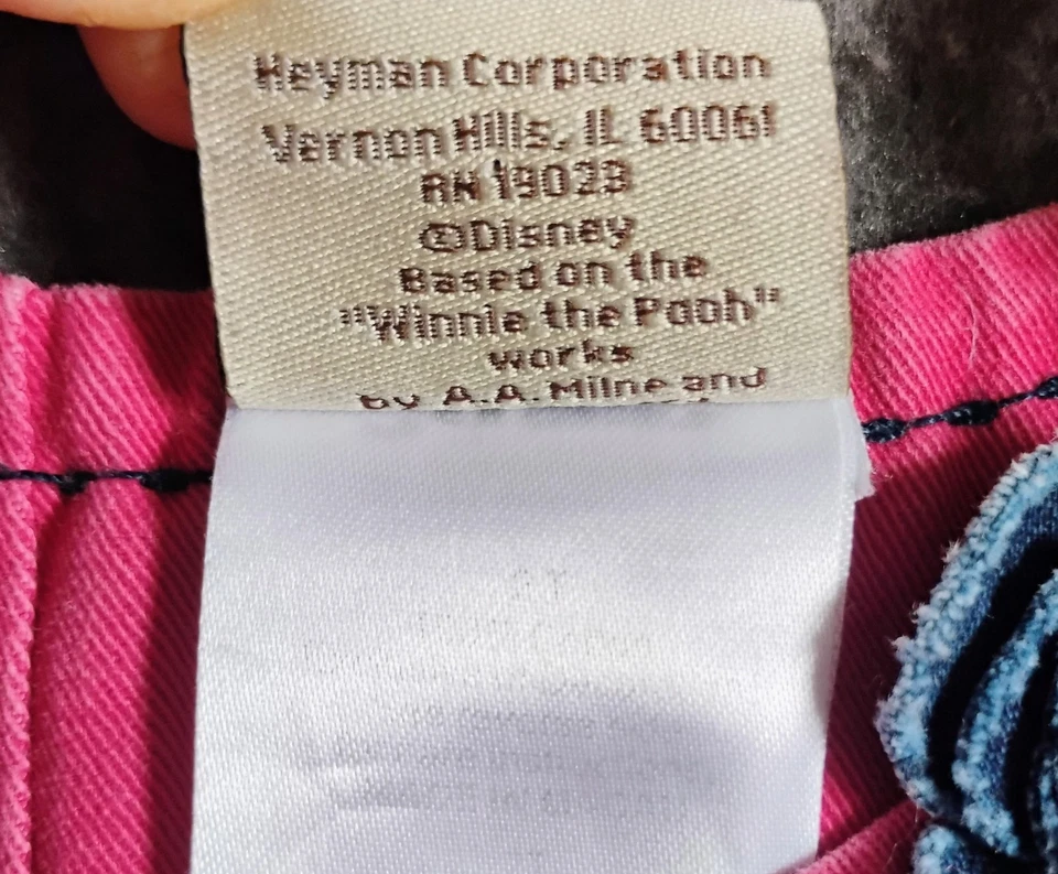 Vestido Vintage Disney Winnie the Pooh 2T Niñas Pequeñas Rosa Sinceramente Pooh Piglet Foto 4 de 4