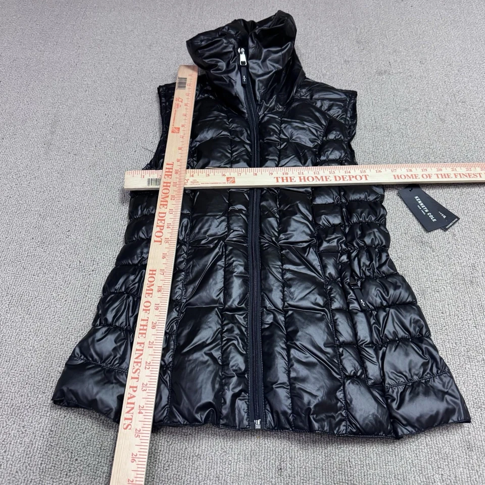 Kenneth Cole Vest Black Sleeveless Full Zip Women’s Size Small NWT Zip Pockets - Image 2 of 4