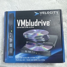 Velocity Micro VMbludrive External USB 2.0 Blu-ray Drive Model 103 OPEN BOX