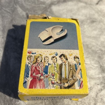 Vintage Retro Buffet Maid Party Teller Clips Set 10 verpackt in Top Zustand 