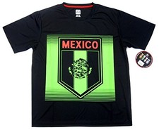 Mexico Rhinox Black Performance Training Jersey Soccer T-Shirt Men's Large L