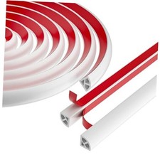 Flexible Quarter Round Molding Bendable, Mini Peel and Stick 118inches White