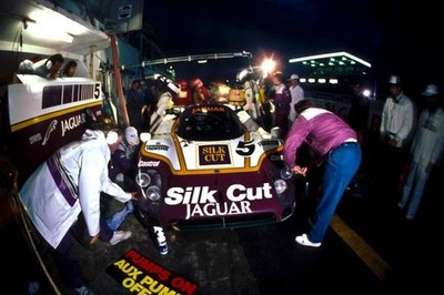John Watson Jan Lammers Win Percy Jaguar XJR 8LM make a pit stop L- Old Photo