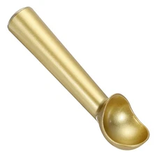 7" Ice Cream Scoop Aluminum Alloy Nonstick Cookie Scoop Gold Tone