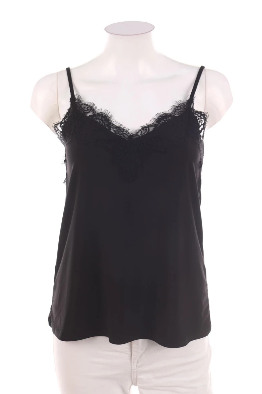 AMISU Top Spitze D 34 schwarz