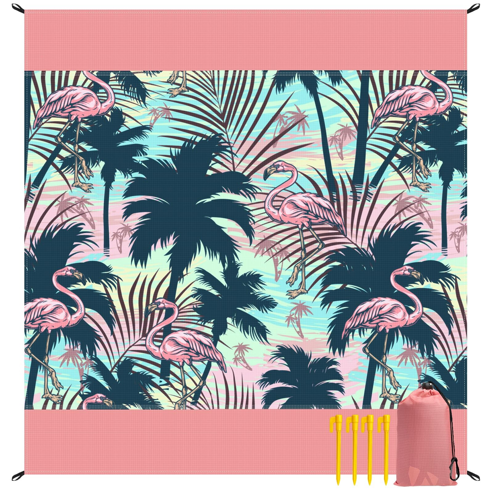 Tapis de plage anti-sable couverture pique nique pour vacances au soleil