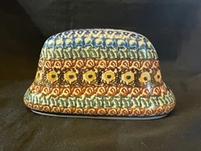 This is a piece of boleslawiec Polish pottery, specifically a hand - painted