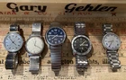 Vtg Lot Of 5 Timex Watches. One Is Working, Other For Parts/Repair