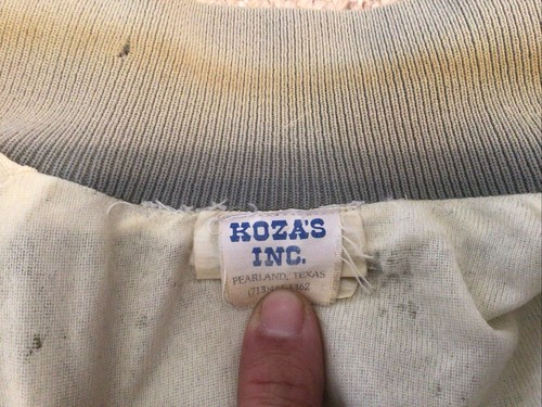 Vintage Koza’s Inc Satin Large Bomber Jacket Off White Cream AM-TEX Construction - Bild 10 von 10