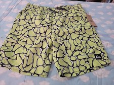 Boys 14 16 Quicksilver Green Pebble Swimsuit Trunks New