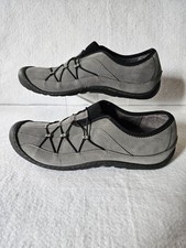 Clarks Springers Women’s Gray Leather Comfort Walking Shoes Size 9.5M