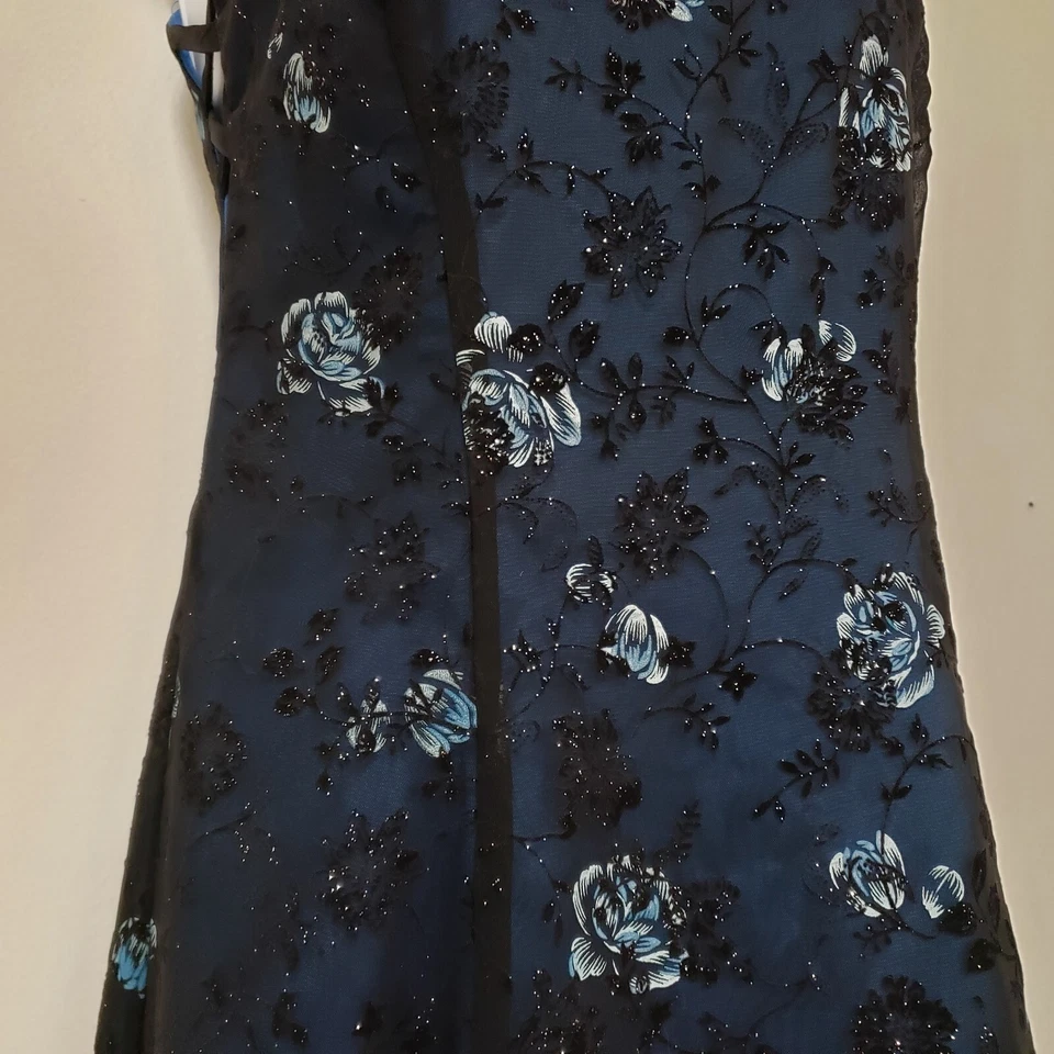 Morgan And Co Vtg Y2K Velvet Burnout Whimsigoth Maxi Dress Size XS Gown Floral - Image 3 of 4