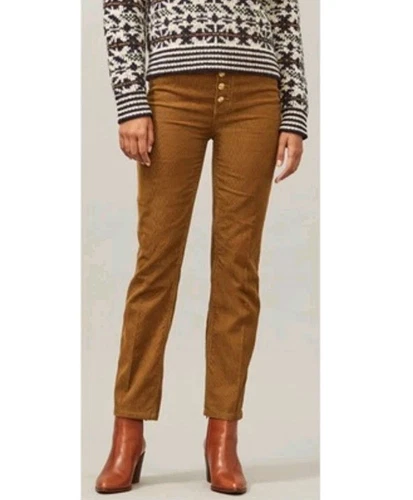 Tory Burch velluto a coste classico vita alta dettagli bottoni oro gamba dritta taglia 27