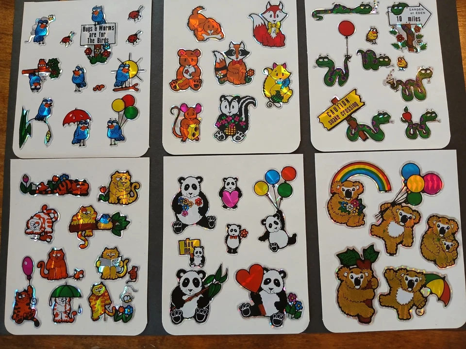 Vintage 1980s Stickers Prism Sparkle Unicorns BJ And More 100 Plus Rare Unused - Image 2 of 4