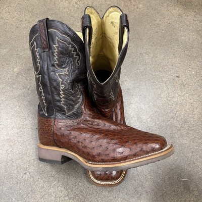 Mens LaGrange Full Quill Ostrich Square Toe Cowboy Boots size 11.5 EW