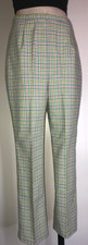 1960s Sears Plaid High-Waist Flare Pants Iconic Vintage Trousers Pants