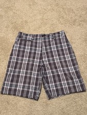 Men s Size 34 Brown Plaid Cargo Shorts