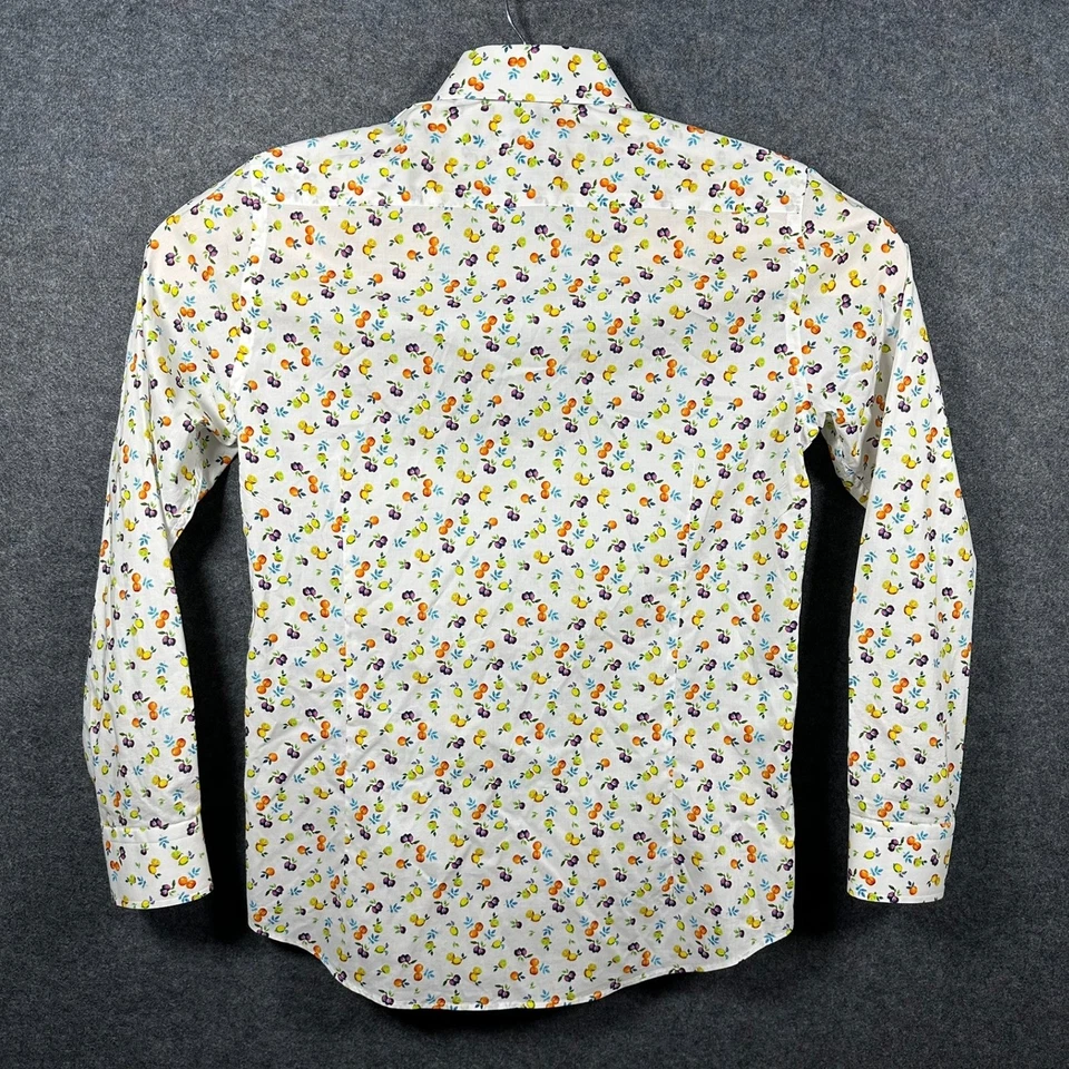 Curtis Hawes & Curtis London Mens Small Fruit Print Button Down Shirt Piccadilly - Image 3 of 4