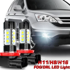 2X LED Fog Light Bulbs H8 H11 Fog Light Bulb White 6500K High Power DRL Lamps