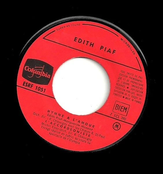 EDITH PIAF  - Columbia ‎ESRF 1051  -  "La Vie En Rose" - + 3 - EP 45t - 1967 - Photo 3/3
