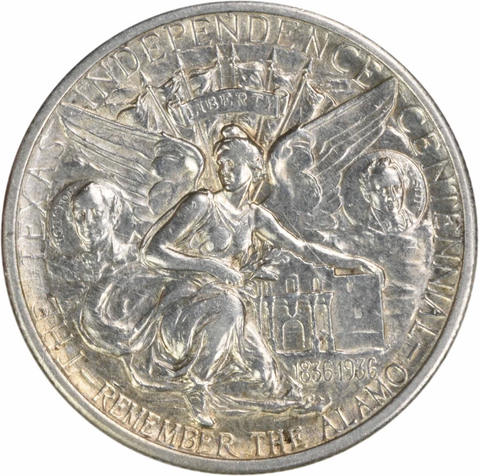 Texas Commemorative Silver Half Dollar 1934 AU Uncertified #944 - Image 2 of 2
