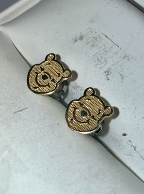 DISNEY Solid 10K Gold Winnie The Pooh Stud Earrings Set