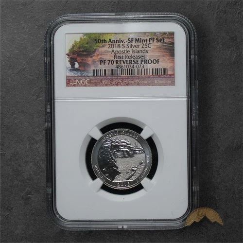 2018-S Silver Proof Wisconsin State Quarter 25C - NGC PF70 Rev. Proof - San Fran