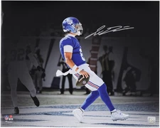 Jaxson Dart Giants Signed 16x20 2025 Week 4 First Touchdown Spotlight Photo