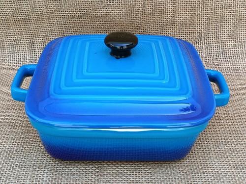 Housewares International 6" Blue Enamel Ceramic Casserole Dish - Picture 6 of 8