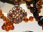Atq/Vtg 15Pc FASHION JEWELRY LOT Garnet & Glass Beads~Coro~Carolee~JILCO~Italy — photo 4