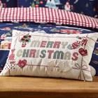 Merry Christmas Natural Cushion Cross Stitch Design By Catherine Lansfield