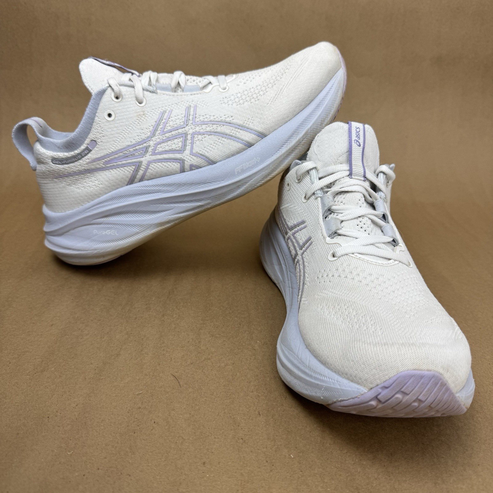 Asics Gel Nimbus 26 Womens Shoes Purple White Athletic Running Sneakers Size 9