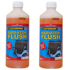 SILVERHOOK Radiator Flush Cleaner Rust Remover Deposits Coolant System 500ml x2