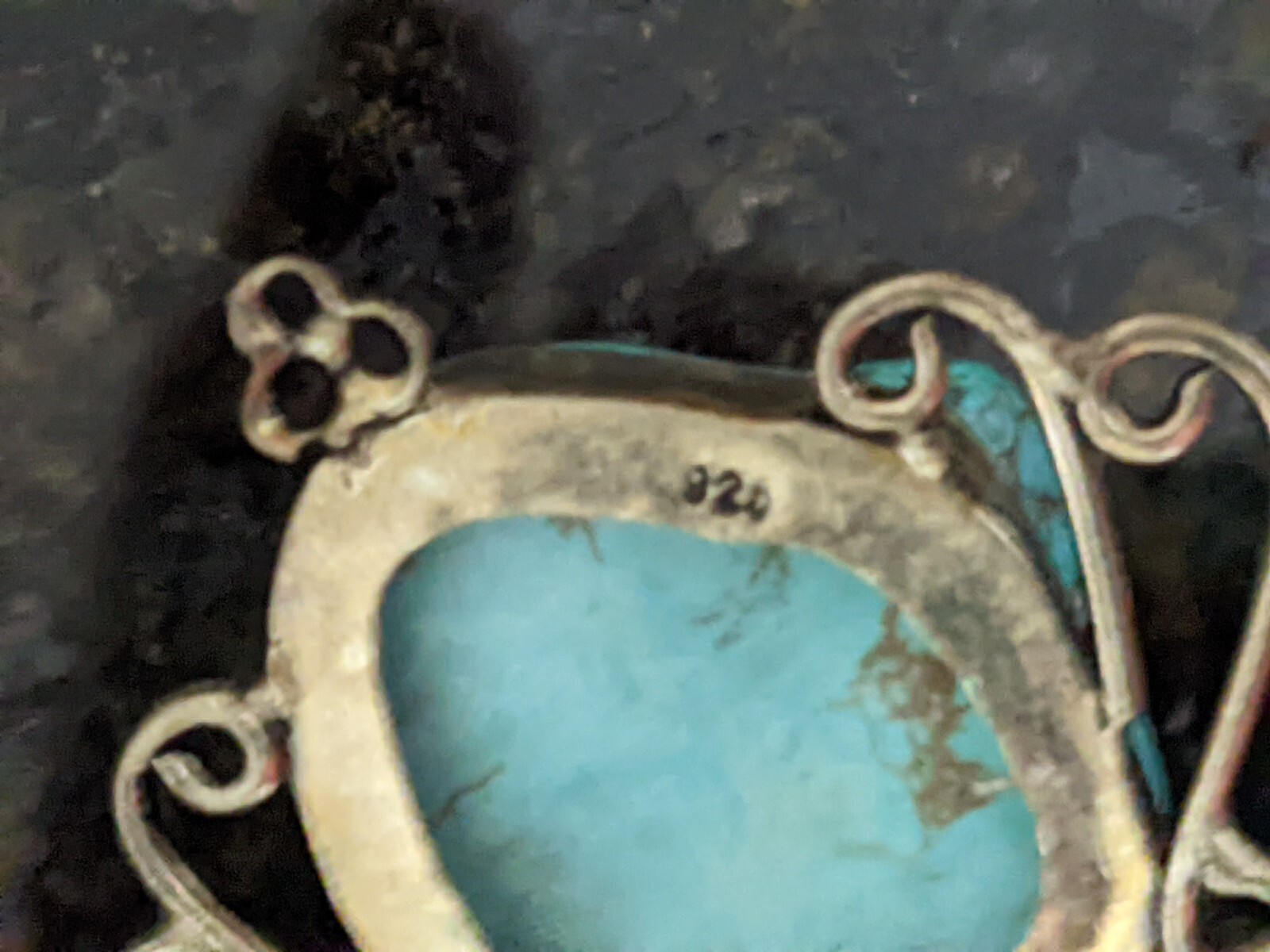 Genuine Turquoise Adjustable Neckless Sterling Si… - image 6