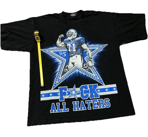 VINTAGE Dallas Cowboys Shirt Size XL Black Blue Tee 5 Rings