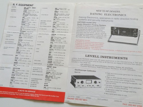 RF DEVICES 8PGOZ'90 CATALOGUE HAS GOULD NARDA DATONG LEVELL BIRD 4304A WATTMETER - Zdjęcie 7 z 9